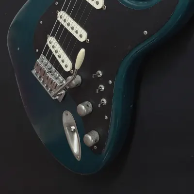 Custom Fender USA Stratocaster Dream Machine Inspired Teal Green Nitro Birdseye Maple DiMarzio HS-2 Pups Light Relic image 4