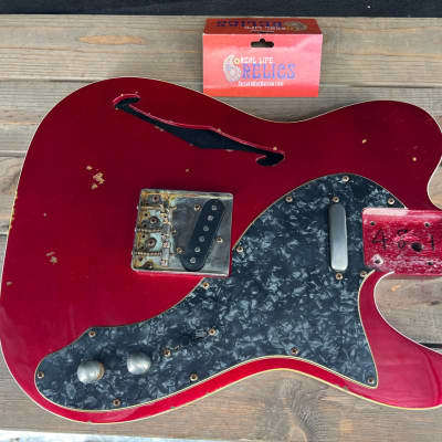 Real Life Relics Fully Loaded 69 Tele® T  Body Top Bound Aged Candy Apple Red #1 image 2