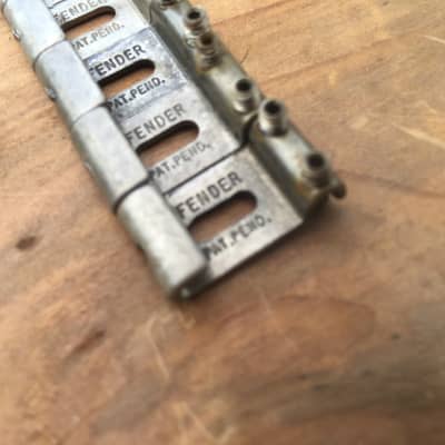 Real Life Relics Fender® Aged Pure Vintage Pat Pend Stamped Steel Saddles (Fender® 0992091000)    [E6] image 4
