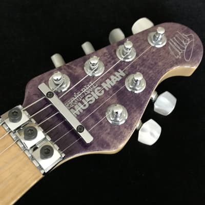 Ernie Ball Music Man EVH - Eddie Van Halen Signature Guitar | 1995 Trans Purple Quilt Maple =\//-/= image 7