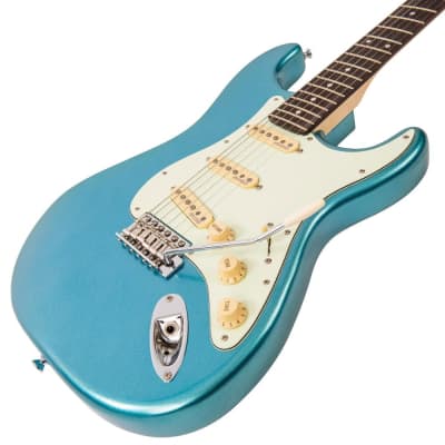 Vintage V6 ReIssued Electric Guitar ~ Candy Apple Blue image 4