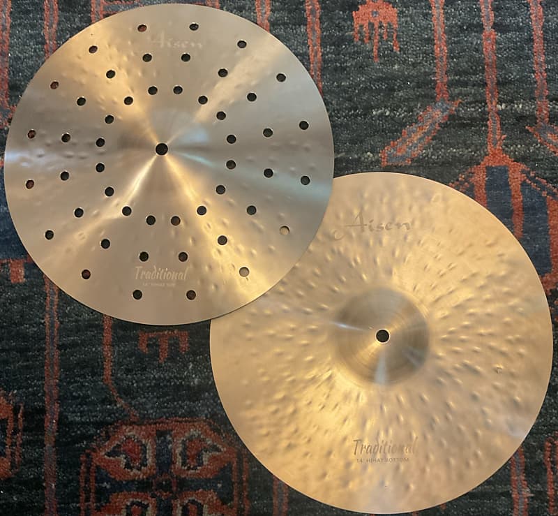 (MINT) Aisen 14” Traditional Hi-Hat Cymbals, Pair (w/ Holy Top Cymbal) image 1