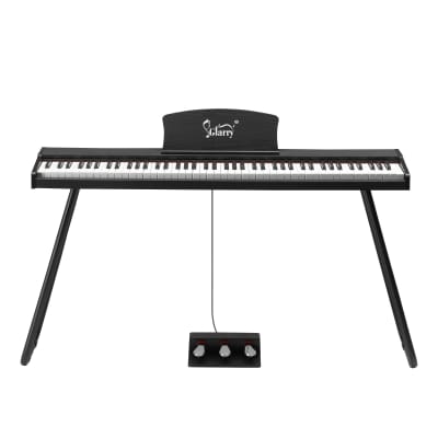 Glarry GPP-110 88 Key Full Size Semi-Weighted Standard Electric Digital Piano with Piano Bench Black image 11