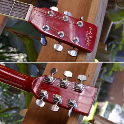 Carlo Robelli CDG-1 SRD Acoustic Guitar ~RED~ Solid Mahogany Top Ebony Fretboard image 11