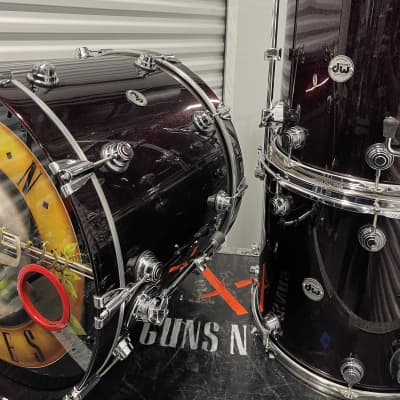 Frank Ferrer's Guns 'n' Roses DW 2017 - Red Sparkle Lacquer Complete Set! 24,13,16,18 image 5