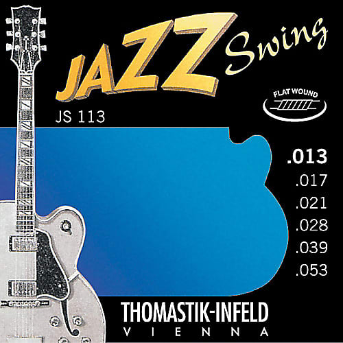 Thomastik-Infeld JS113 Jazz Swing Electric Guitar Strings 13-53 flatwound image 1