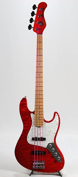 ESP Buzz Bass Tetsuya Model See Through Fiesta Red | Reverb