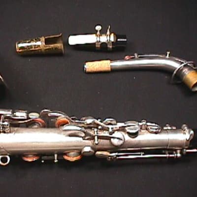 Vintage Silver Buescher True Tone Alto Saxophone in a Hard Case as-is   7 S image 5
