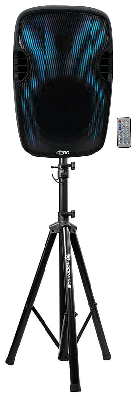 Technical Pro PLIT15 Portable 15" Bluetooth Party Speaker w/LED + Tripod Stand image 1