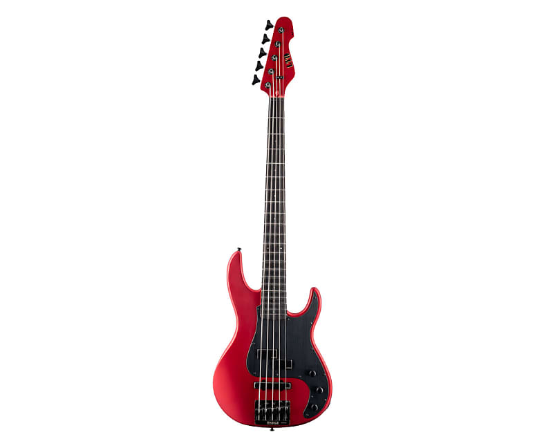 ESP LTD AP-5 5-String Bass Guitar - Candy Apple Red Satin