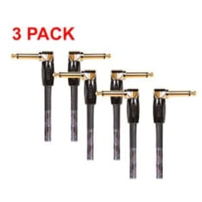 BOSS BICPC3 PACK 3 Patch Cable Set angled jack15cm for sale