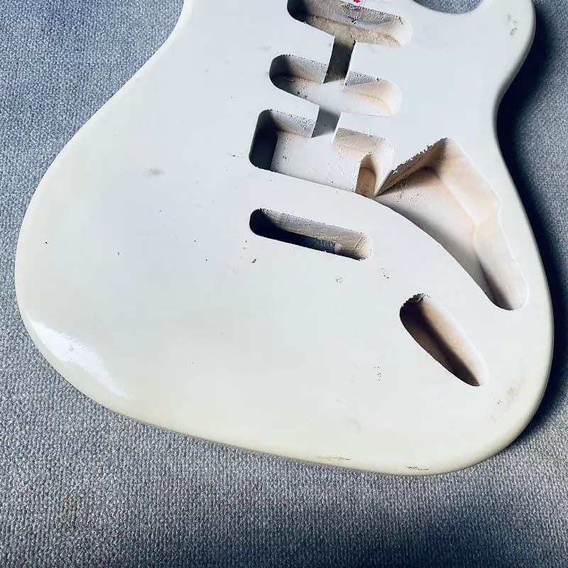 HSS White Basswood Guitar Stratocaster Strat Style Body | Reverb