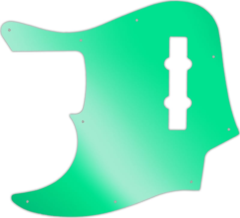 WD Custom Pickguard For Left Hand Fender American Elite Jazz Bass #10GR Green Mirror image 1