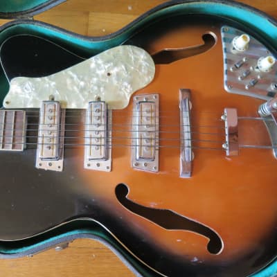 PROJECT vintage japan 1960's Decca electric archtop guitar jazz hollow-body teisco del ray greco image 12
