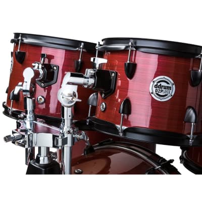 ddrum D2P-RPS D2P Series  Red Pinstripe  Drum Set with Cymbals and Hardware Pack image 4