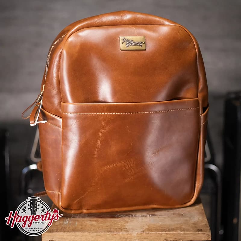 Gibson Lifton Leather Backpack Brown Reverb