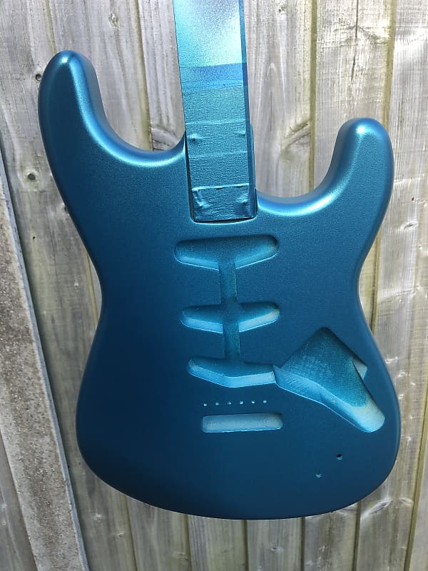 Ed O’Brien Style Strat Body - Finished in Ocean Turquoise Nitro image 1