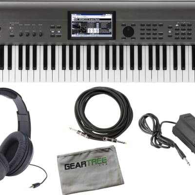 Korg KROMEEX61 Krome 61-Key Music Workstation w/ Sustain Pedal, Headphones, Cable, Cloth image 1