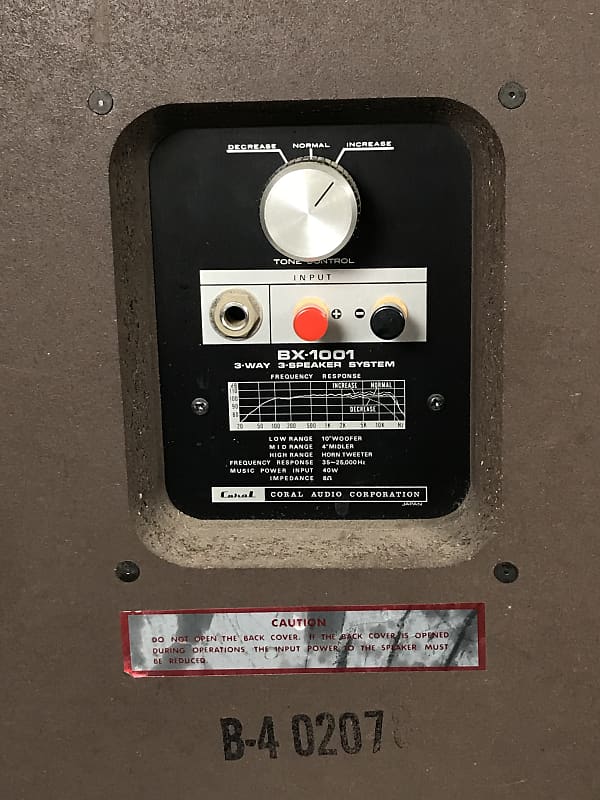 Coral BX-1001 3-Way Speaker Pair, circa early 70s | Reverb