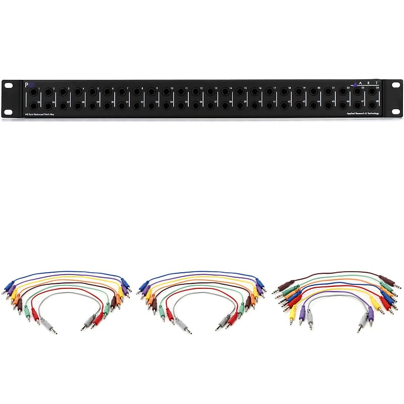 ART P48 48point 1/4 inch TRS Balanced Patchbay Cable Bundle Reverb
