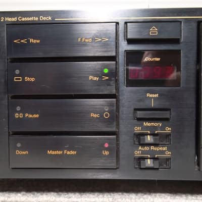 1984 Nakamichi BX-150 Black Stereo Cassette Deck 1-Owner Serviced New Belts & Tire 07-2022 VG #509 image 2