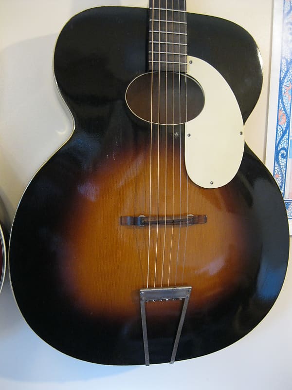 Kay Marveltone  Vintage c.1940 Chicago USA Sunburst Spruce & Maple Oval Soundhole Archtop Guitar. image 1