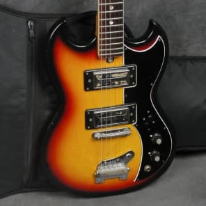 Vintage Kay K-2T , Made in Japan, SG Guitar, Sunburst, w/Gig
