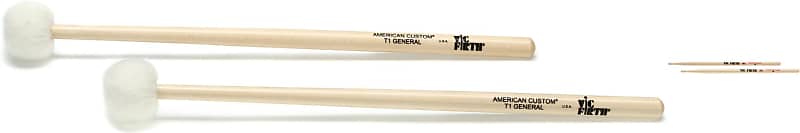 Vic Firth American Custom Timpani Mallets - General  Bundle with Vic Firth American Classic Drumsticks - 5A - Wood Tip image 1