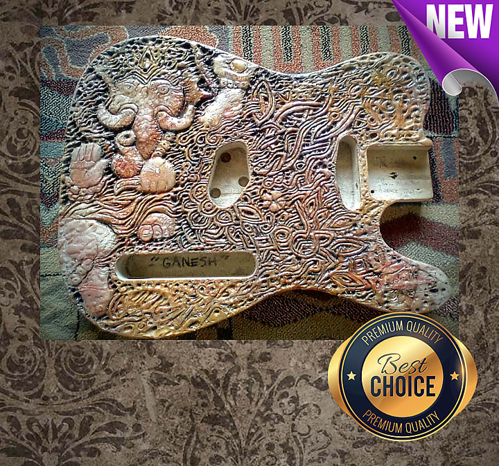NEW! Fender Telecaster type Stunning Custom Maple Guitar Body carved, painted by Dreamopedia Ganesh imagen 1