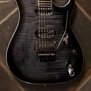 Washburn Parallaxe PXS20FRTBB  Trans Black Flame Top Electric Guitar w/Floyd Rose Demo Video Inside image 4
