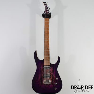 Skervesen Mirage 6 Electric Guitar w/ Case (1410)-Purple Burst image 2