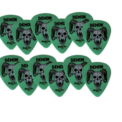 Guitar Picks 12 Pack DEMON .88mm Green made from Delrin in the USA image 1