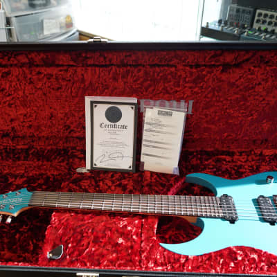 Schecter USA CUSTOM SHOP Keith Merrow KM-7 Stage Teal Blue Satin 7-String Electric Guitar w/ Case (2024) image 5