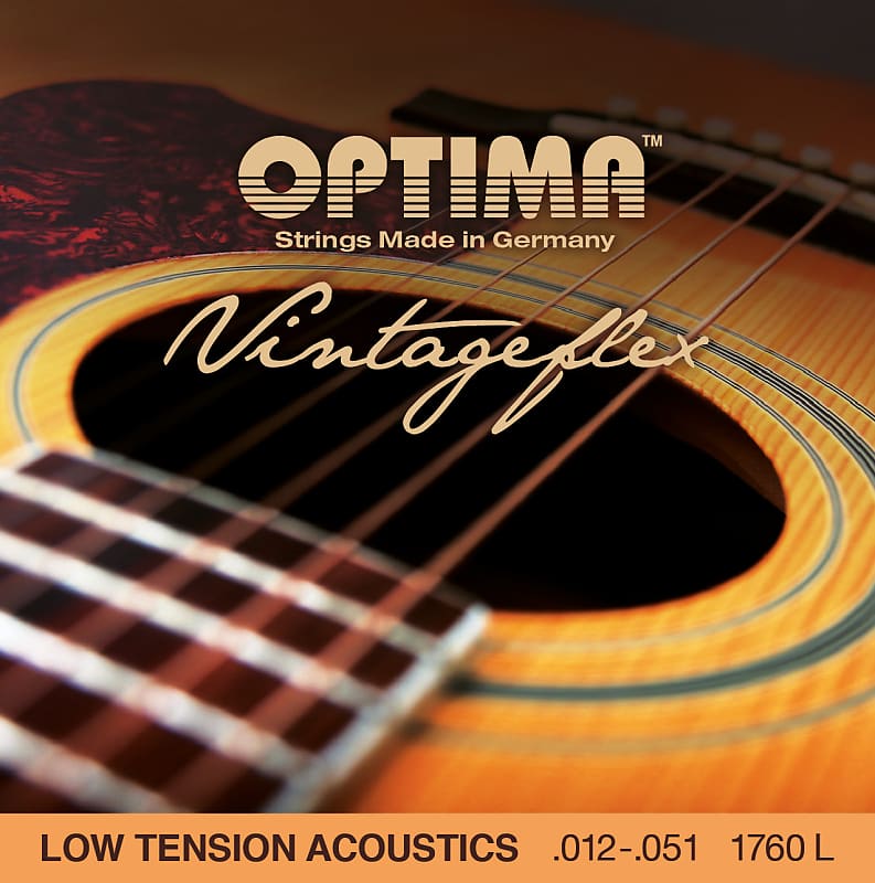 Optima Vintage Flex Low Tension Acoustic Guitar Strings Light Reverb