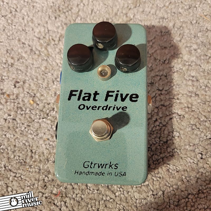 Gtrwrks Flat Five Overdrive Effects Pedal Used