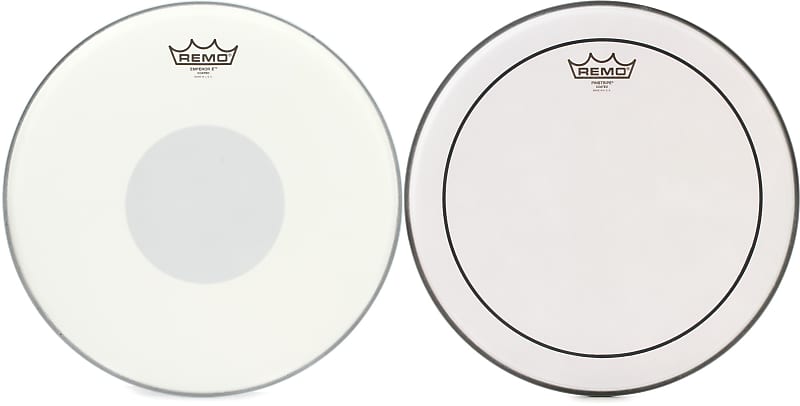 Remo Emperor X Coated Drumhead - 14 inch - with Black Dot  Bundle with Remo Pinstripe Coated Drumhead - 14 inch image 1