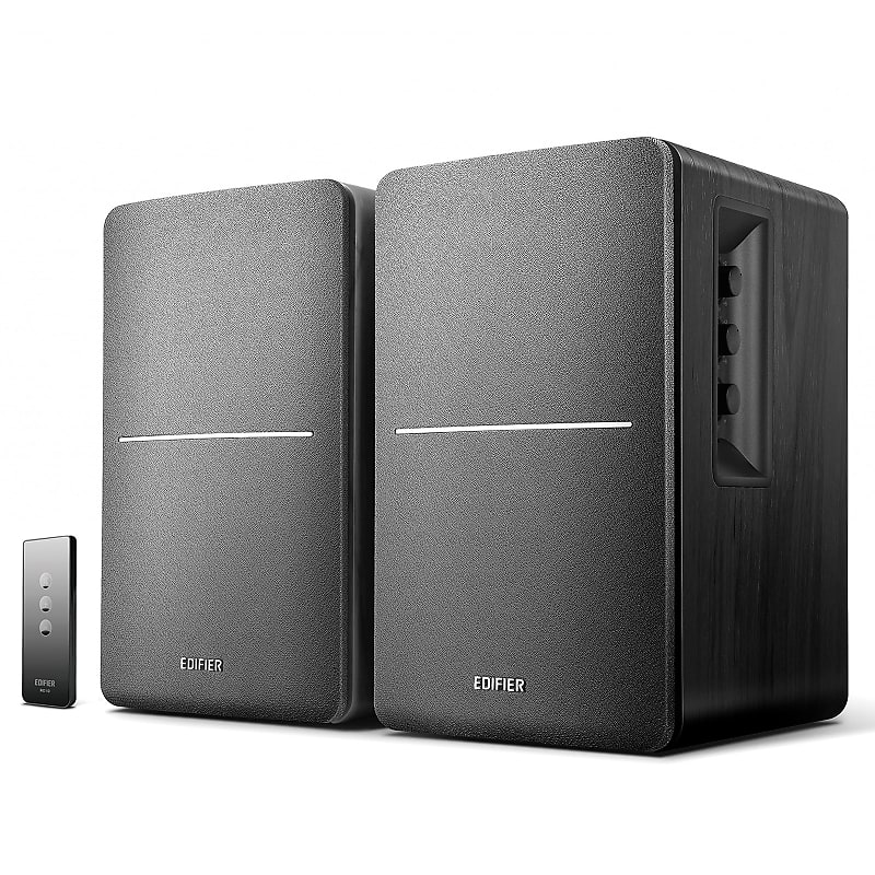 Edifier R1280T Powered Bookshelf Speakers, 2.0 Active Monitor Speaker System, Black  			