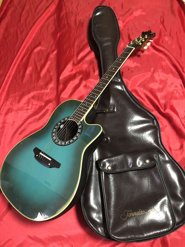 Morris TORNADO BY MORRIS Z II Electric Acoustic Guitar with Soft Case  1990's Blue
