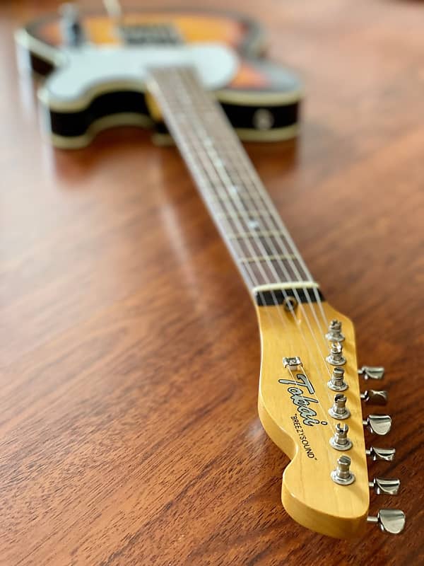 Tokai Telecaster ATEB-Maverick YS/R in Old Yellow Sunburst with