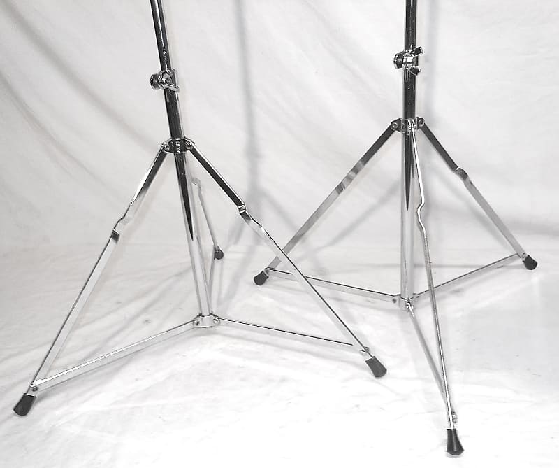 RARE PAIR - Ludwig WFL Cymbal Stands,Tripod Base, Chrome | Reverb