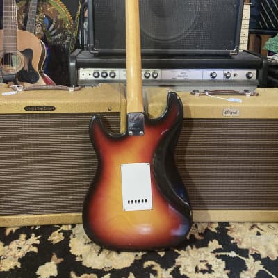 Electra “Lawsuit Era” S-Style Doublecut PROJECT Stratocaster Style Husk 1970s - Sunburst image 5