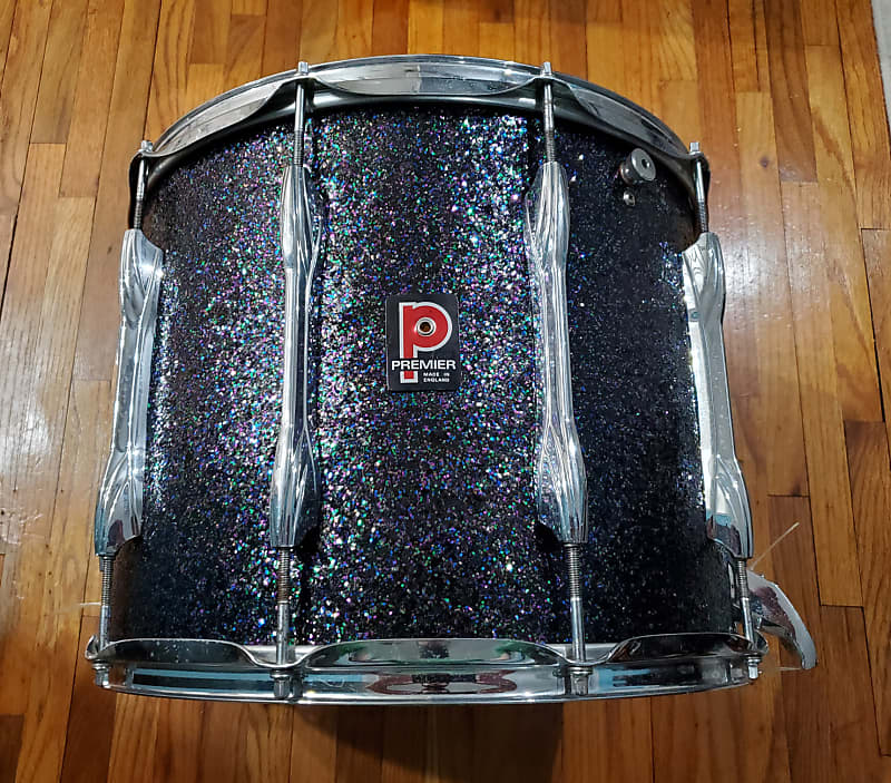 15x12 Vintage Premier Marching Snare Drum Custom Wrap Reverb