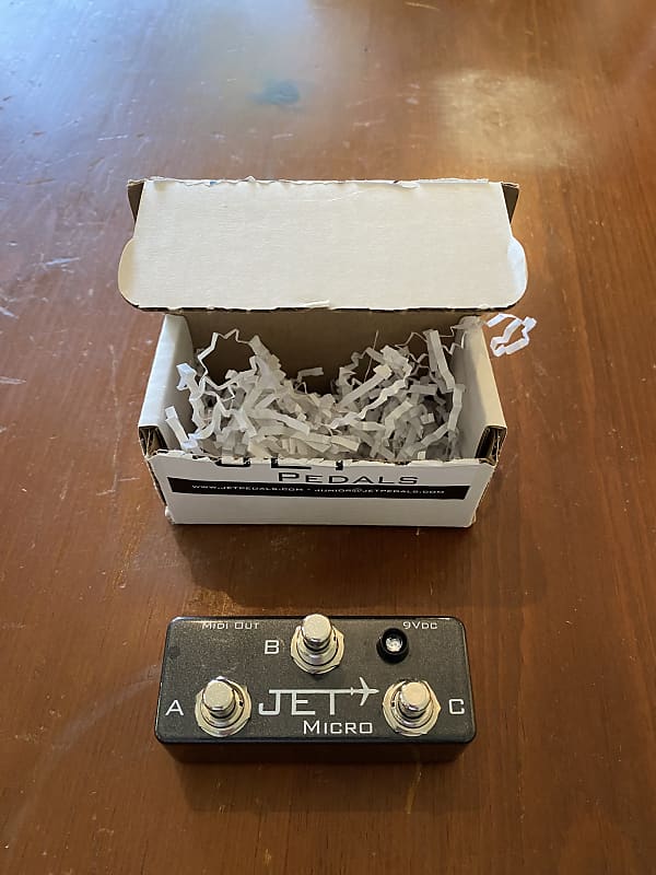 JET Pedals Micro MIDI Controller for HX Stomp Grey Metallic Reverb