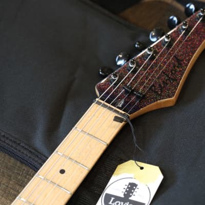 Benford Guitars Modern S Double-Cut Electric Guitar Purple Sparkle w/ Birdseye Maple Neck + OGB imagen 10