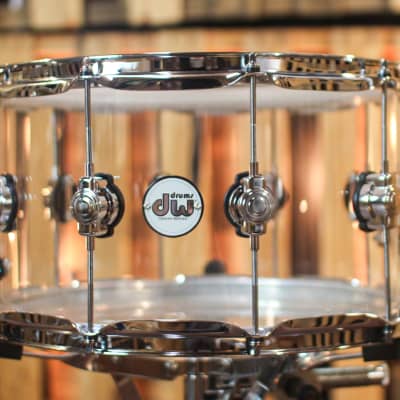 DW 8x14 Design Clear Acrylic Snare Drum - DDAC0814SSCL1 image 1