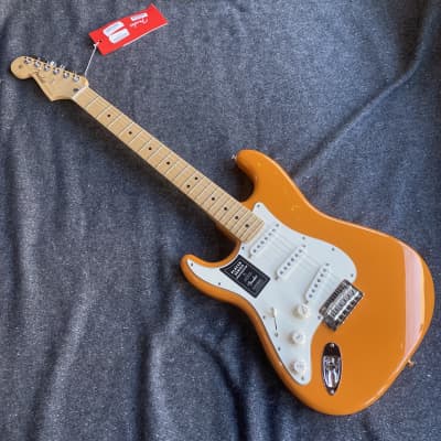 Fender Player Stratocaster Left-Handed LH MN Maple 2021 Capri Orange MX21208760 8lb 1.0 oz image 1