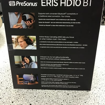 PreSonus ErisHD10BT Professional Active Noise Canceling and Bluetooth Headphones image 6