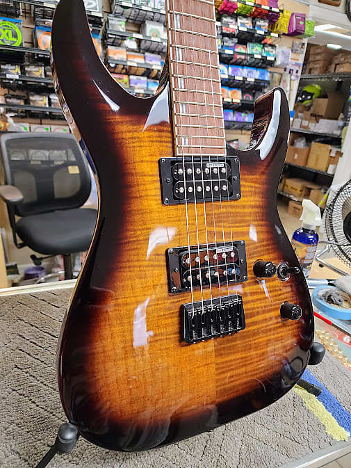ESP/LTD H-200FM Horizon Guitar Dark Sunburst ESP pickups roasted Jatoba fingerboard image 1