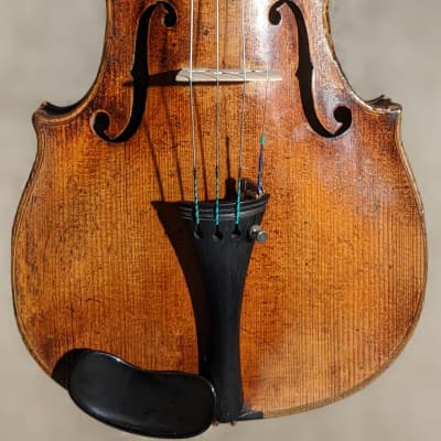 Amati label violin, W.E. Hill & Sons chinrest, bow & vintage