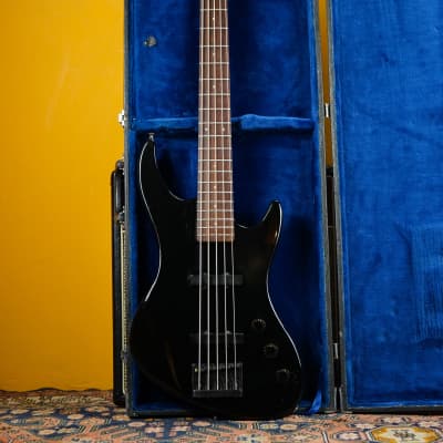 1990 Guild USA SB-602 Pilot 5 String Bass Guitar - Black with Original Hard Case for sale
